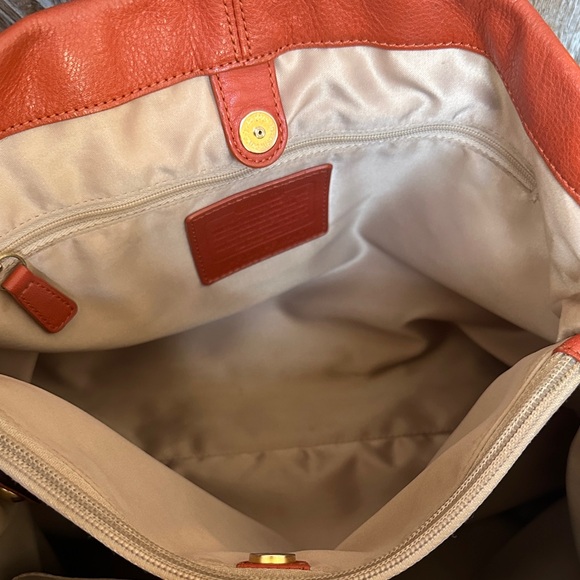 Coach F19243 Ashley Burt Orange Tangerine Leather Satchel Shoulder Handbag - Picture 11 of 16